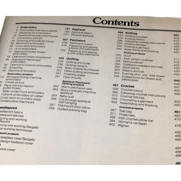 Complete Guide Needlework Quilting Crochet Knit Rug Lace Applique Embroidery HB - Picture 7 of 11